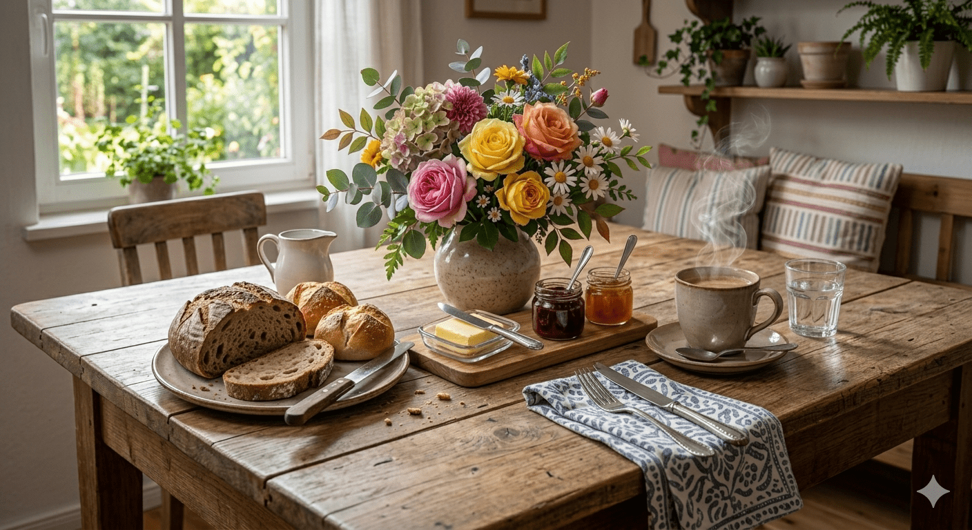 A wooden table can witness years of Sunday lunches, children's homework, birthday cakes and cups of coffee.
