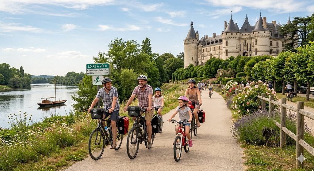 Major French cycling routes such as La Loire à Vélo or La Vélodyssée link villages, rivers, countryside, heritage sites and towns.